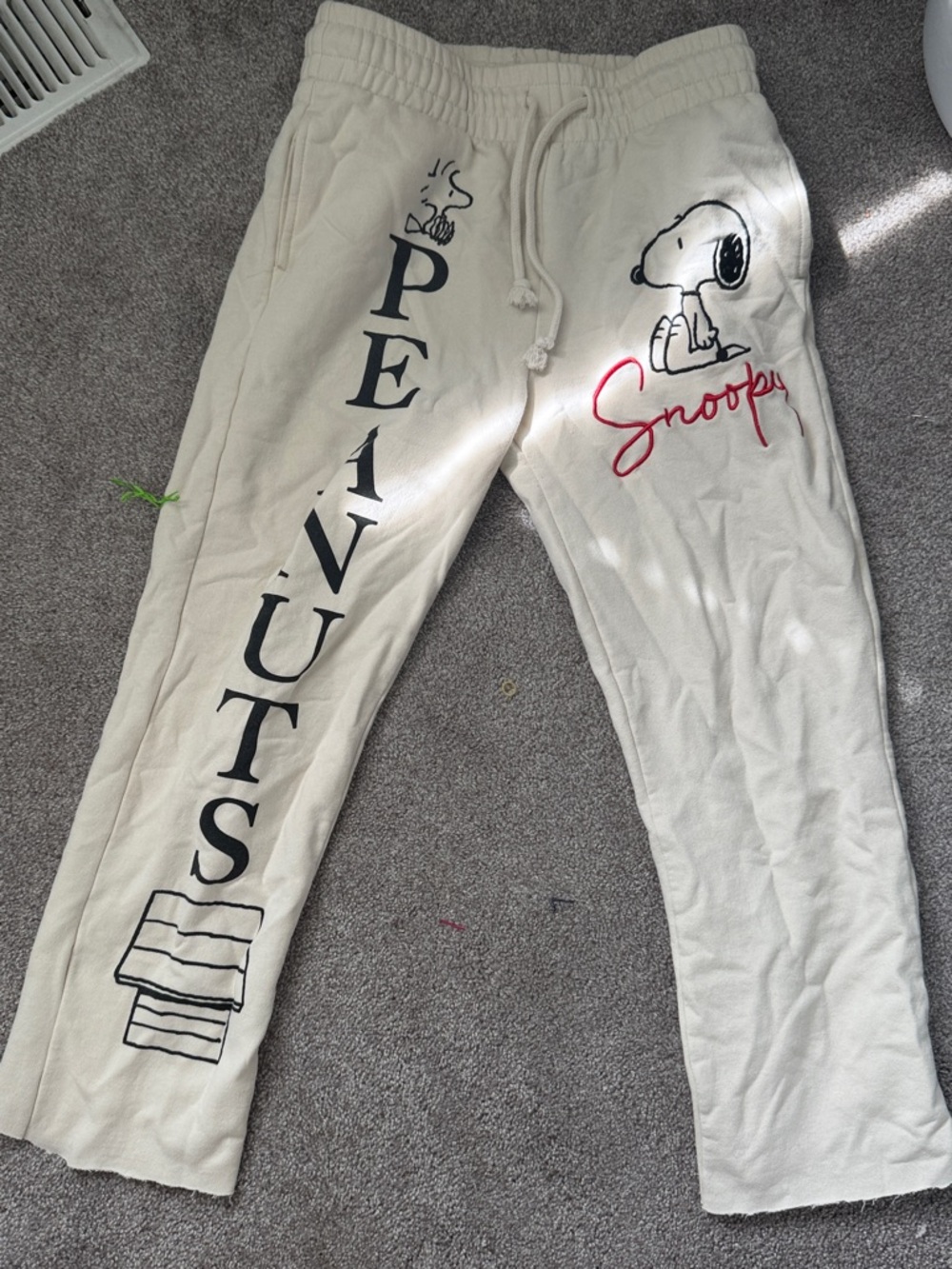 Snoopy Cream Kids Sweatpants - Peanuts Graphic